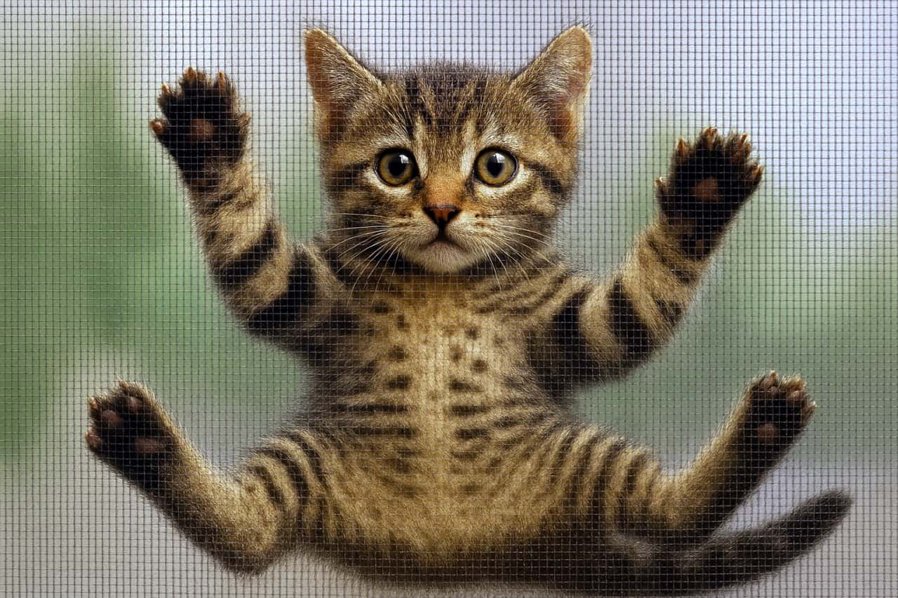 本の上に前足を乗せてじっと見つめる、好奇心いっぱいの子猫のクローズアップ写真。柔らかな背景が子猫の表情を引き立てる（Reading? Paws-itively fascinating.）