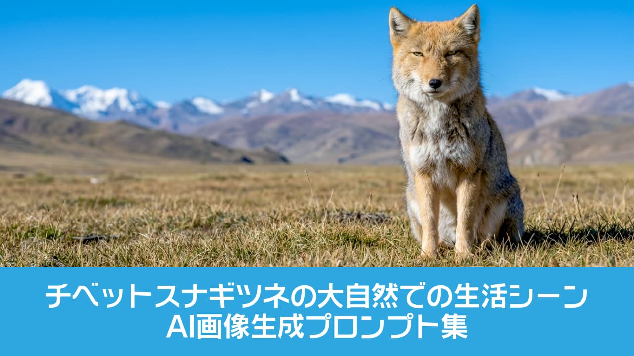 「圧巻の絶景なのに、お顔は安定の虚無…！😂🦊 広大なチベット高原にポツンと佇むスン顔のギャップが最高すぎません？💙 #チベットスナギツネ #ナショジオ風 #大自然の美しさ」A wide cinematic wildlife photograph of a Tibetan sand fox with its signature perfectly square face and intensely apathetic narrow eyes, staring directly at the viewer. The fox is sitting on a grassy Tibetan plateau with a vibrant clear blue sky and distant snow-capped mountains in the background. Highly detailed, captured in natural daylight. 鮮やかな青空と遠くに雪を頂く連峰が広がる、チベット高原の草地でお座りをするチベットスナギツネ。特有の四角い顔立ちと、完全に冷めきった無関心なジト目が、雄大な自然光の中でリアルに描写されています。密度の高い被毛は黄褐色とグレーが美しく混ざり合った、シネマティックな構図