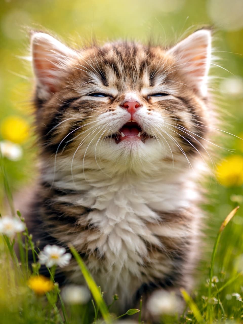 「茶畑のパトロール隊長、出動ニャ！🫡🍵青空と鮮やかな緑のコントラストが美しい、爽やかな一枚です🌿🐈」Ultra-realistic high-quality photograph of a calico cat walking proudly on a dirt path amidst a beautifully manicured, lush green tea plantation under a blue sky. In the background, distant mountains and a small village can be seen. 青空の下、美しく手入れされた緑豊かな茶畑の間の土の道を堂々と歩く三毛猫。背景には遠くの山々と小さな集落が見える、奥行きのあるリアルで高画質な風景写真