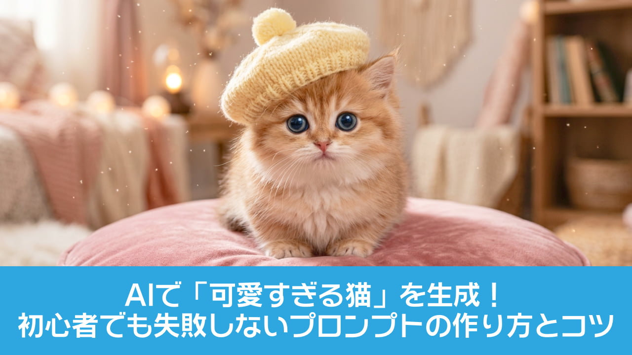 「今日のお出かけコーデはお帽子がポイントなのニャ🎨✨お洒落さんな子猫ちゃんに「いいね」してね💖」Ultra-realistic high-quality photograph of a fluffy orange tabby kitten wearing a small yellow knitted beret. The kitten sits on a pink velvet pouf, staring into the camera with big blue eyes in a dreamy interior. 洗練されたインテリアの部屋で、ピンク色の丸いベレー帽風クッションの上に、黄色いニットのベレー帽をかぶったふわふわな茶トラの子猫が座っています。大きな青い瞳で正面をじっと見つめており、周囲には幻想的な光の粒が舞う、ドラマチックで高画質な写真
